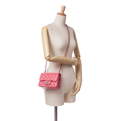 Mini Square Classic Lambskin Single Flap