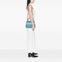 Small Calfskin Bamboo Shopper Satchel