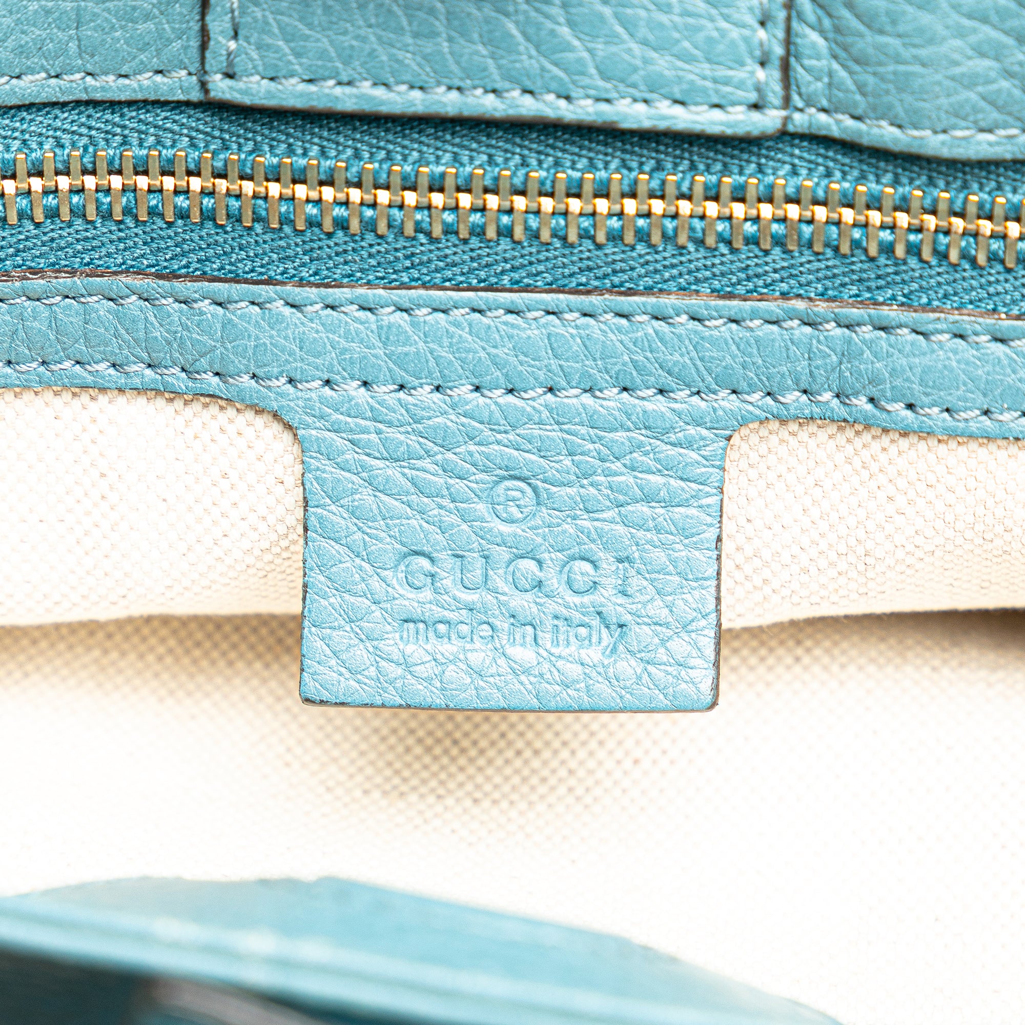 Small Calfskin Bamboo Shopper Satchel