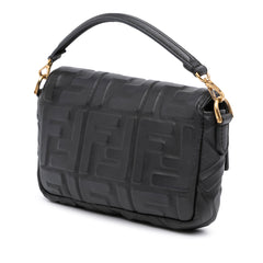 Mini Zucca Embossed Leather Baguette Satchel