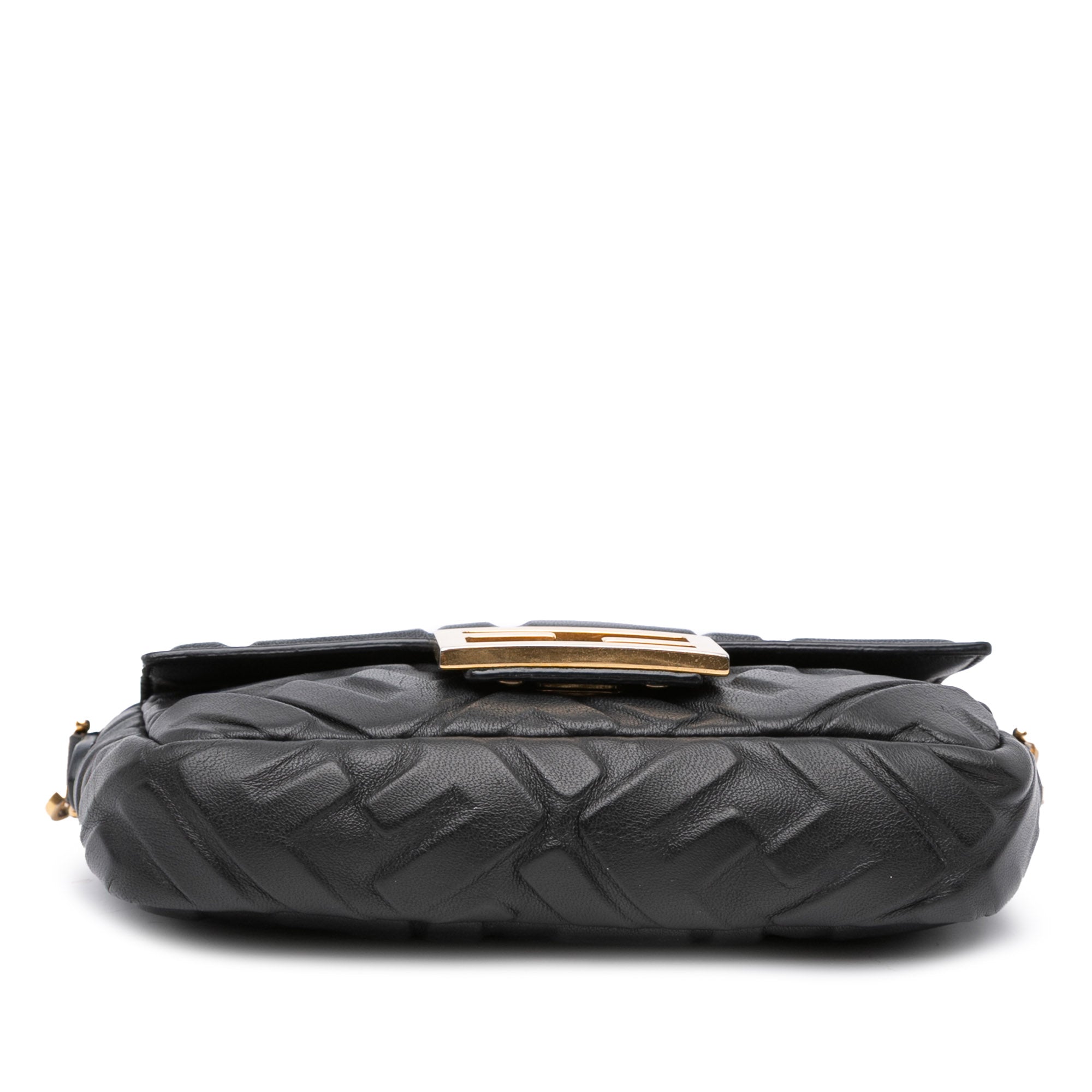Mini Zucca Embossed Leather Baguette Satchel