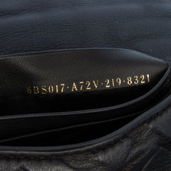 Mini Zucca Embossed Leather Baguette Satchel