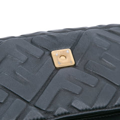 Mini Zucca Embossed Leather Baguette Satchel