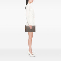 Calfskin Bamboo Tassel Clutch