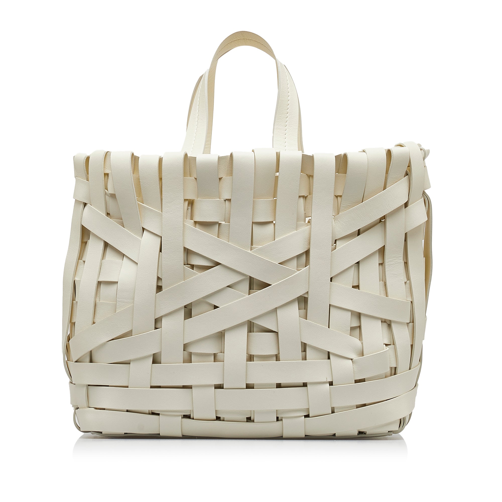 Woven Leather Basket Tote_2