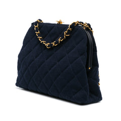 Quilted Jersey Frame Chain Crossbody