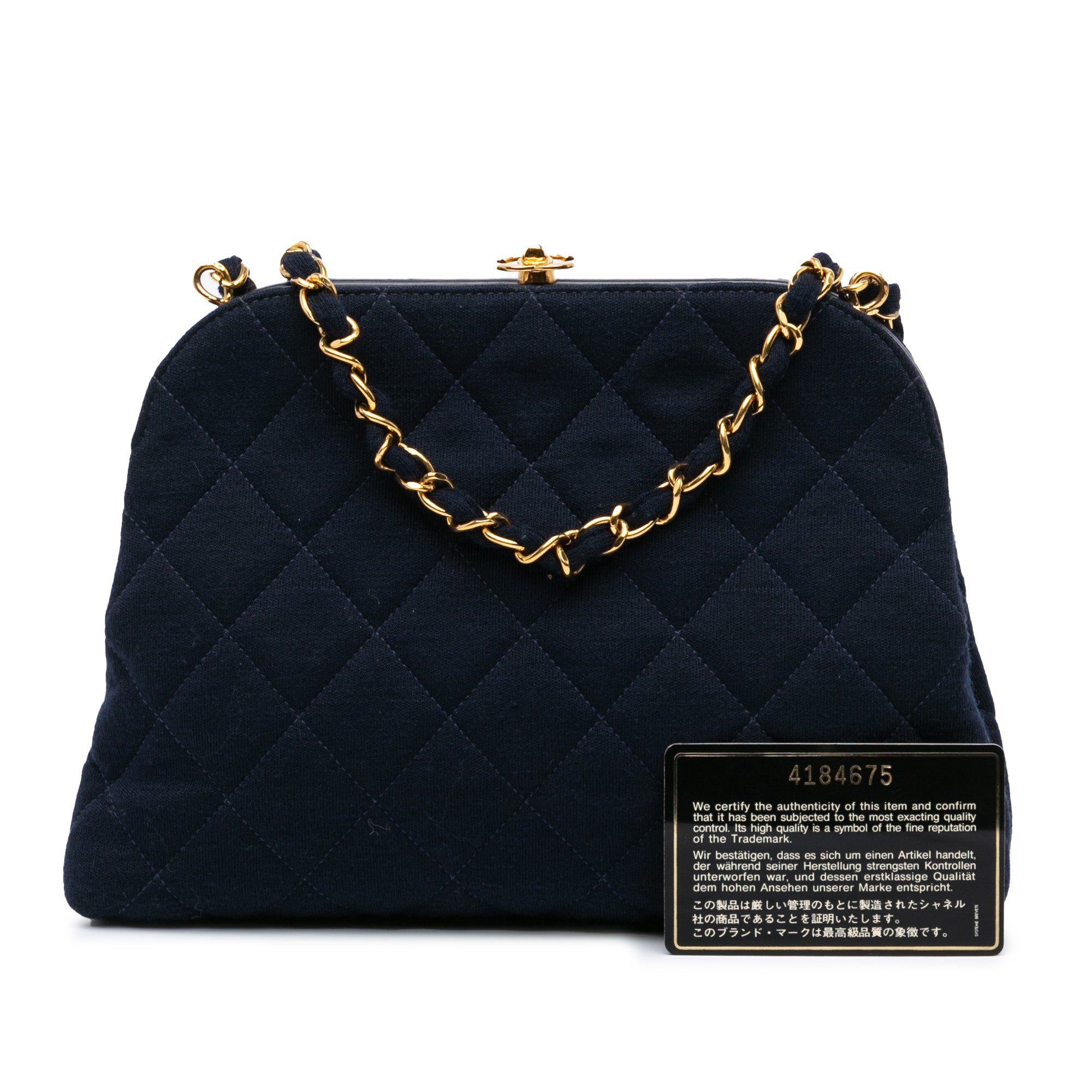 Quilted Jersey Frame Chain Crossbody