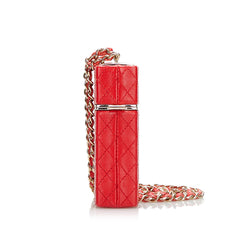 CC Lambskin Squared Lipstick Case on Chain