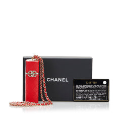 CC Lambskin Squared Lipstick Case on Chain