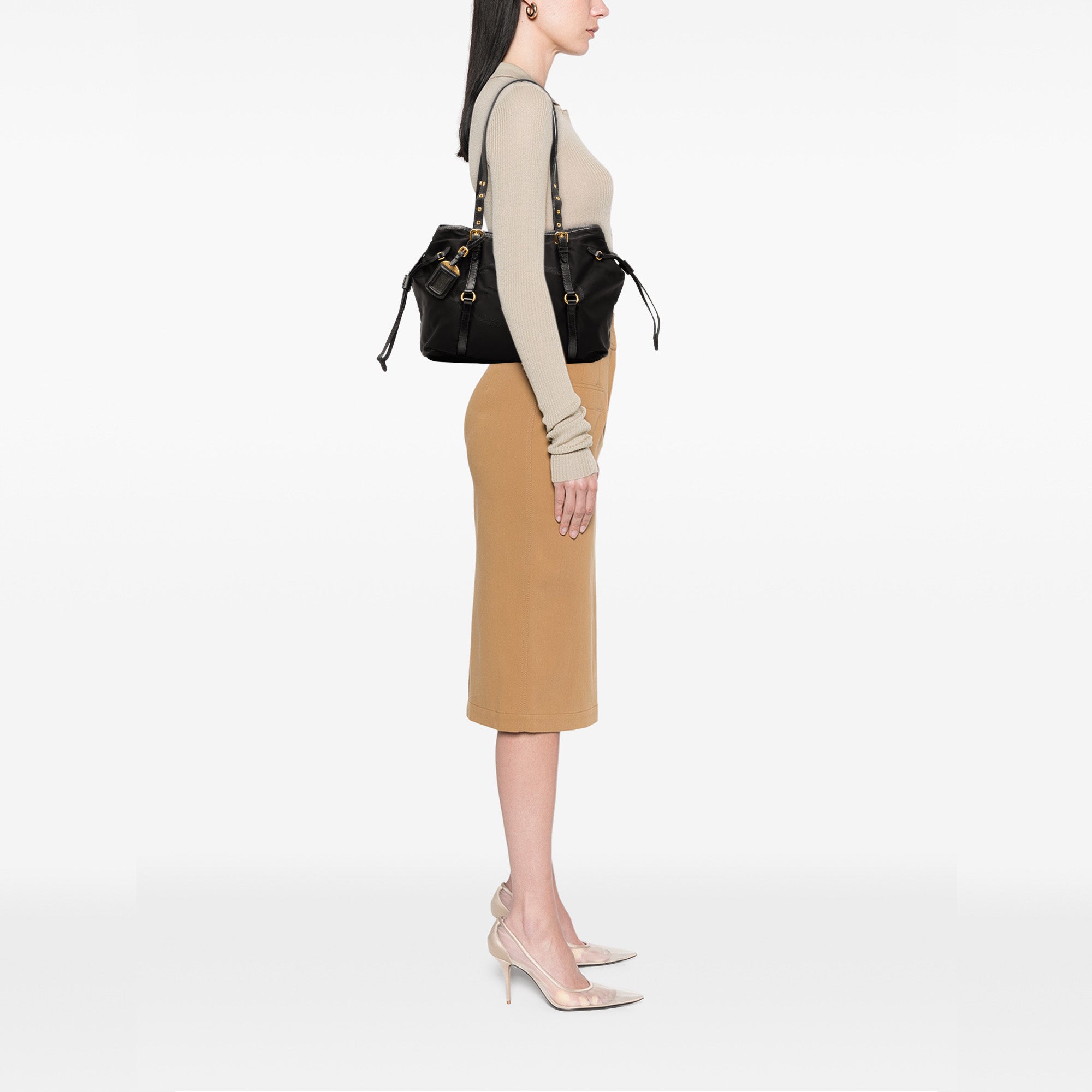 Tessuto Canapa Logo Tote