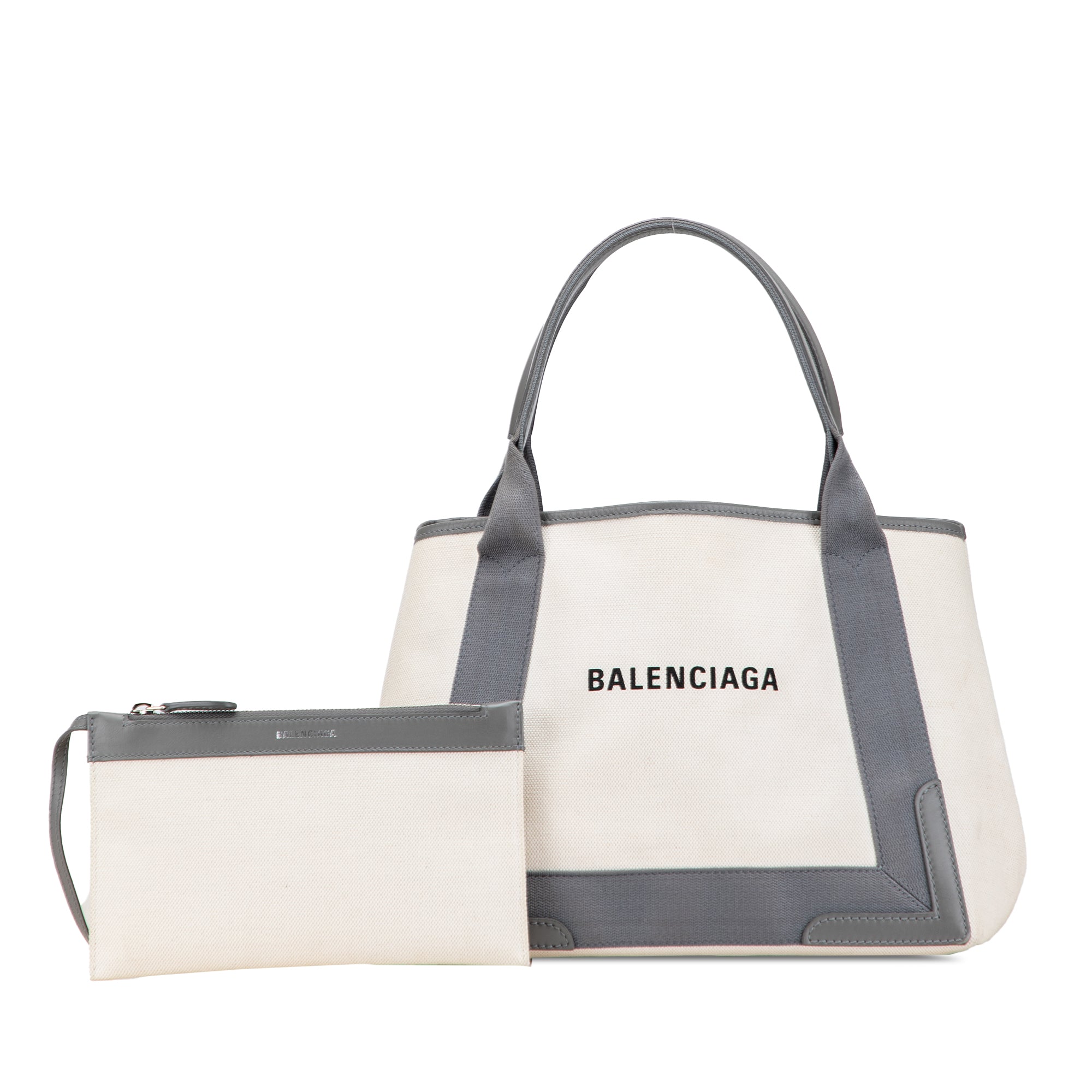 Canvas Navy Cabas Tote S