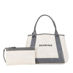 Canvas Navy Cabas Tote S