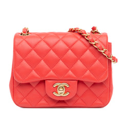 Mini Square Classic Lambskin Single Flap