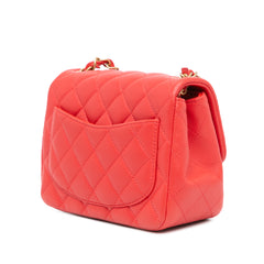Mini Square Classic Lambskin Single Flap