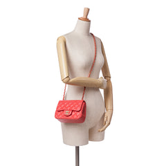 Mini Square Classic Lambskin Single Flap