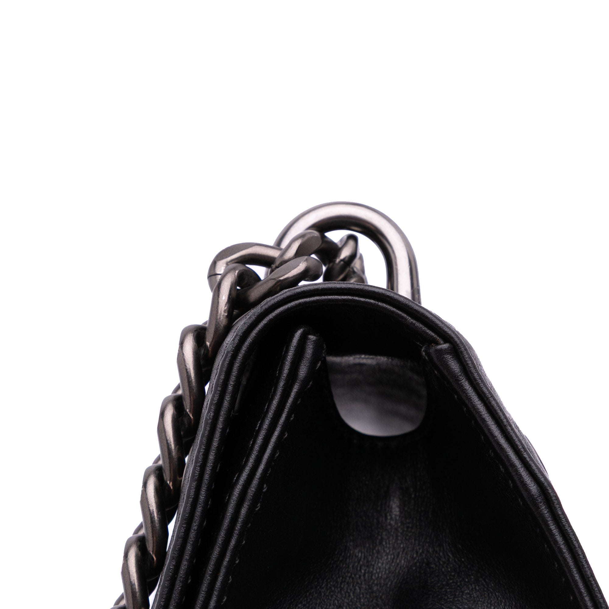 Soft Calf Grommet Lock Flap Chain Crossbody