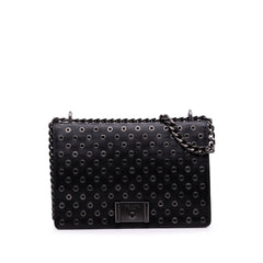 Soft Calf Grommet Lock Flap Chain Crossbody
