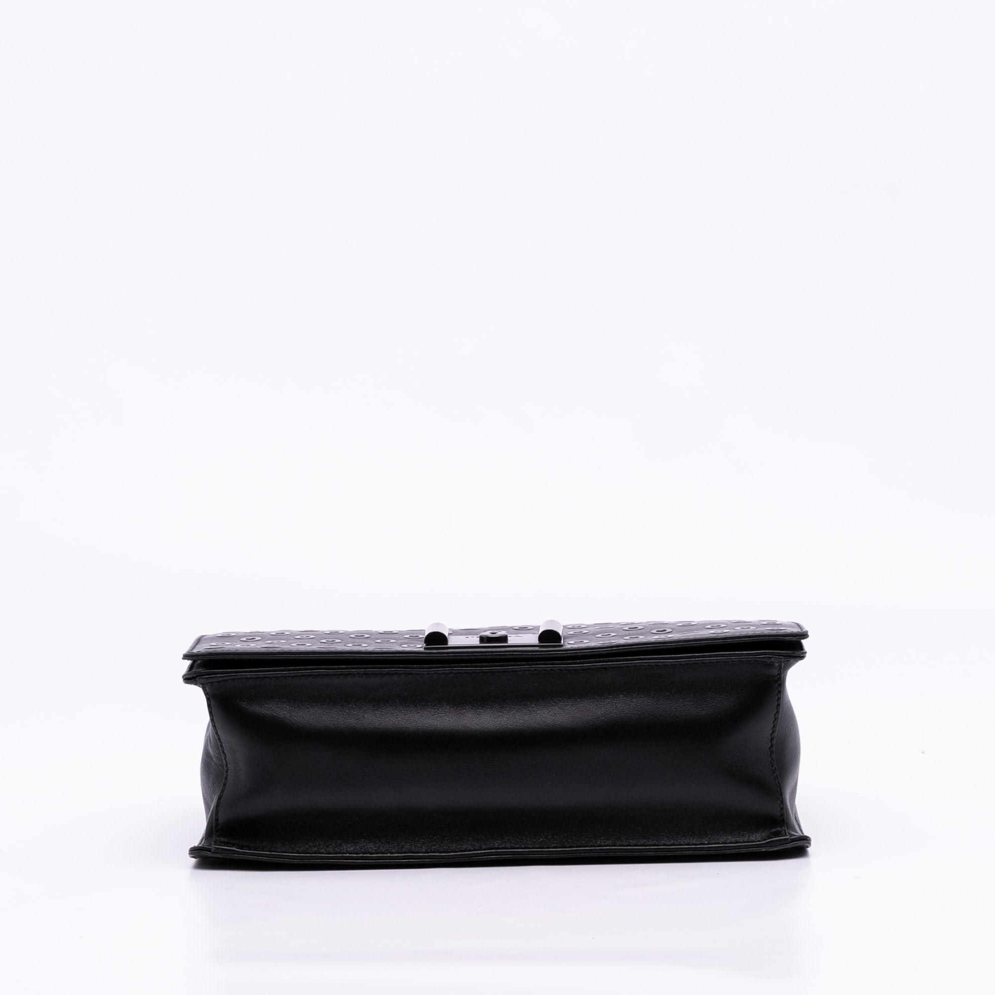 Soft Calf Grommet Lock Flap Chain Crossbody