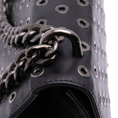 Soft Calf Grommet Lock Flap Chain Crossbody