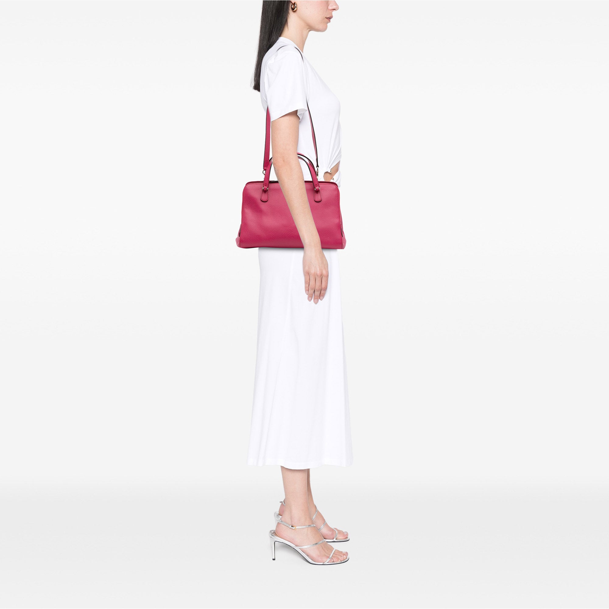 Calfskin Swing Top Handle Satchel