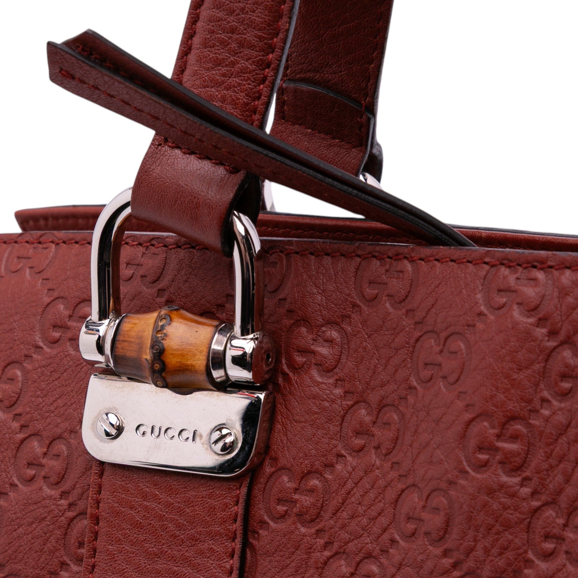 Guccissima Tender Bamboo Bar Tote