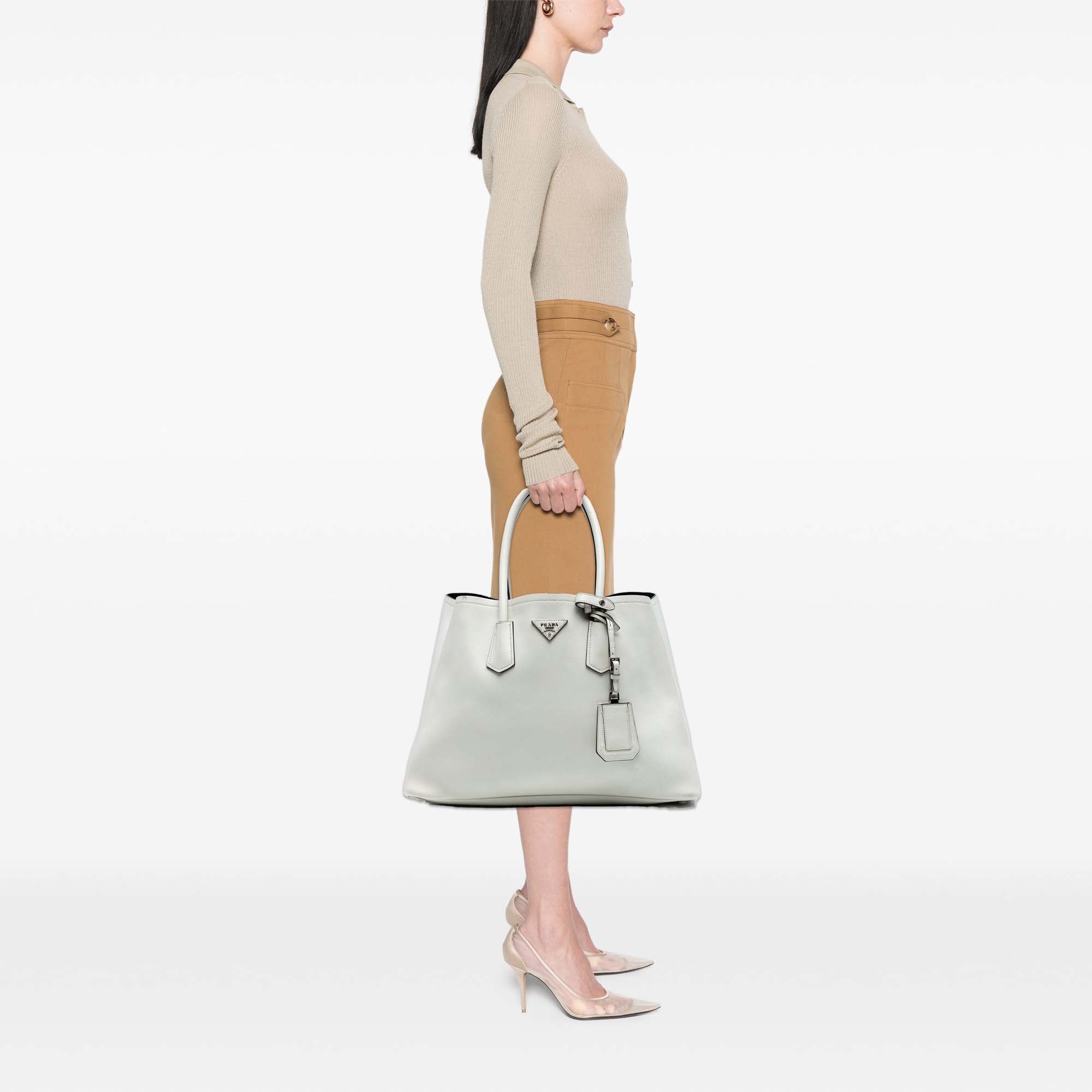 Large City Calf Double Satchel