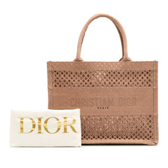 Medium Embroidered Mesh Book Tote