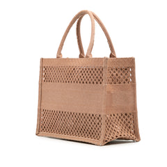 Medium Embroidered Mesh Book Tote
