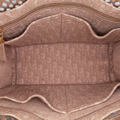 Medium Embroidered Mesh Book Tote