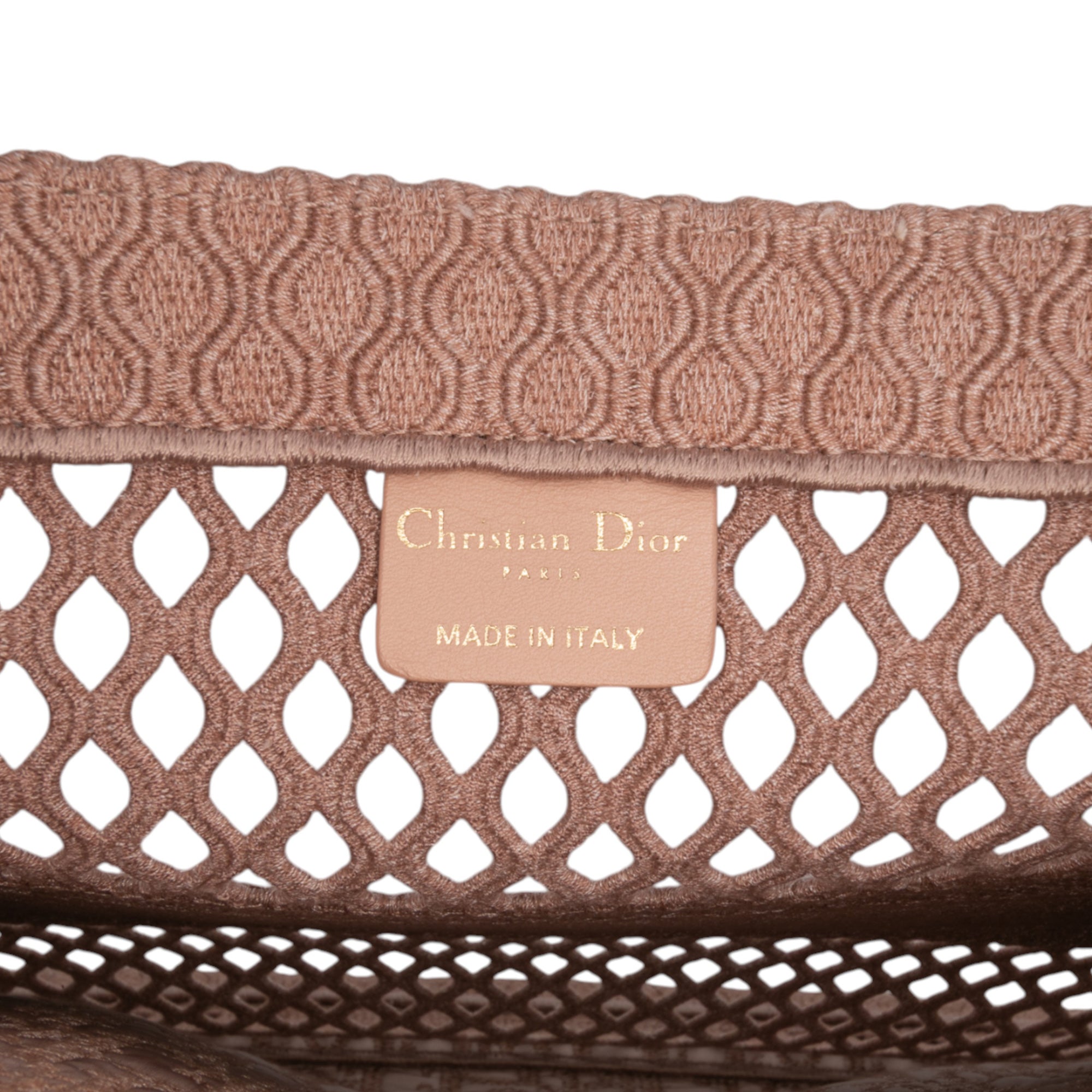 Medium Embroidered Mesh Book Tote
