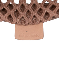 Medium Embroidered Mesh Book Tote