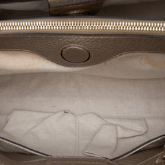 Medium Calfskin Bamboo Shopper Satchel