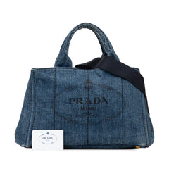 Denim Canapa Logo Satchel