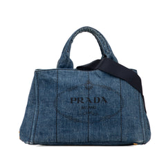 Denim Canapa Logo Satchel