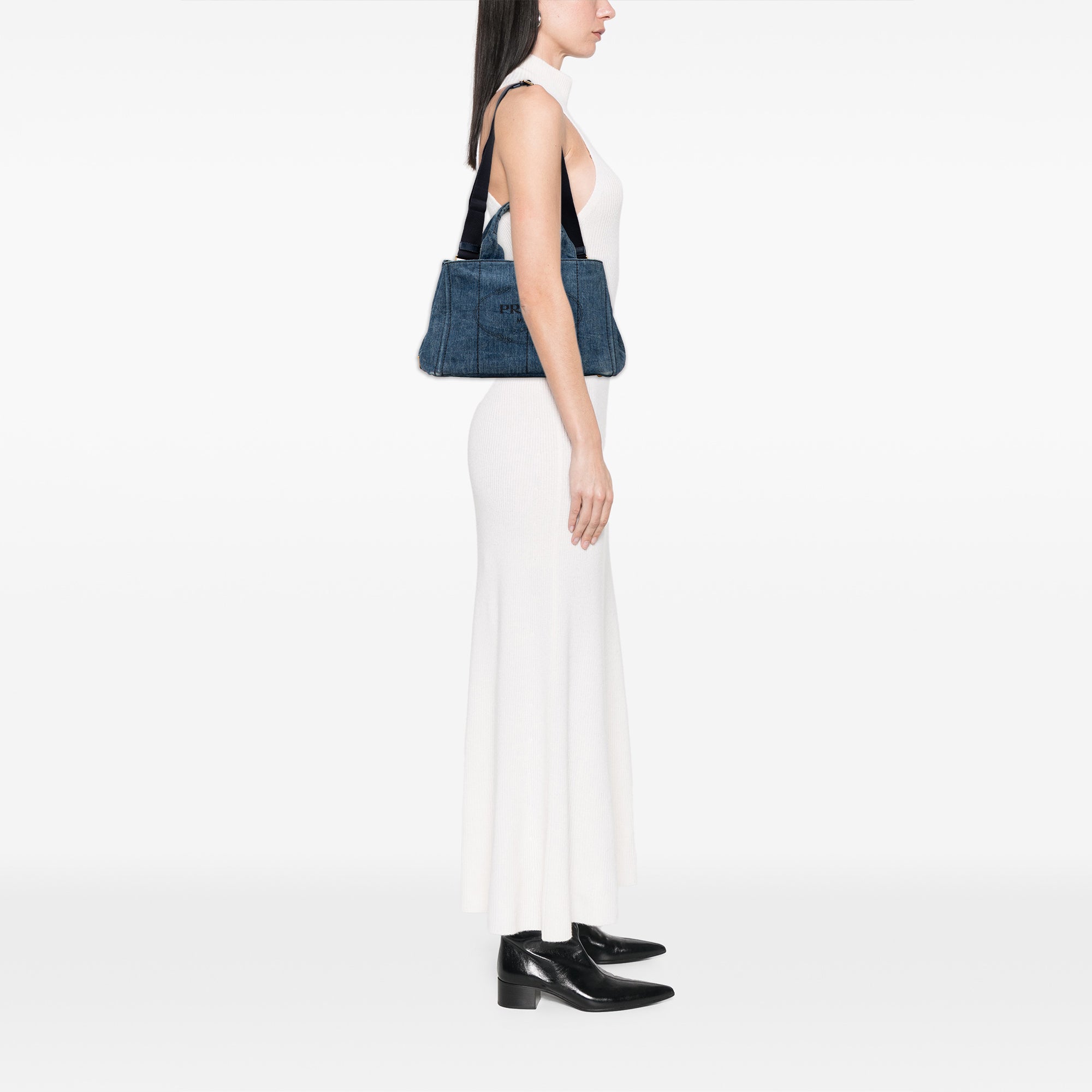 Denim Canapa Logo Satchel