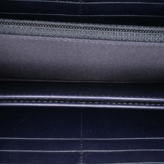 CC Quilted Caviar Zip Around Long Wallet