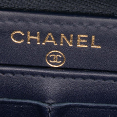 CC Quilted Caviar Zip Around Long Wallet