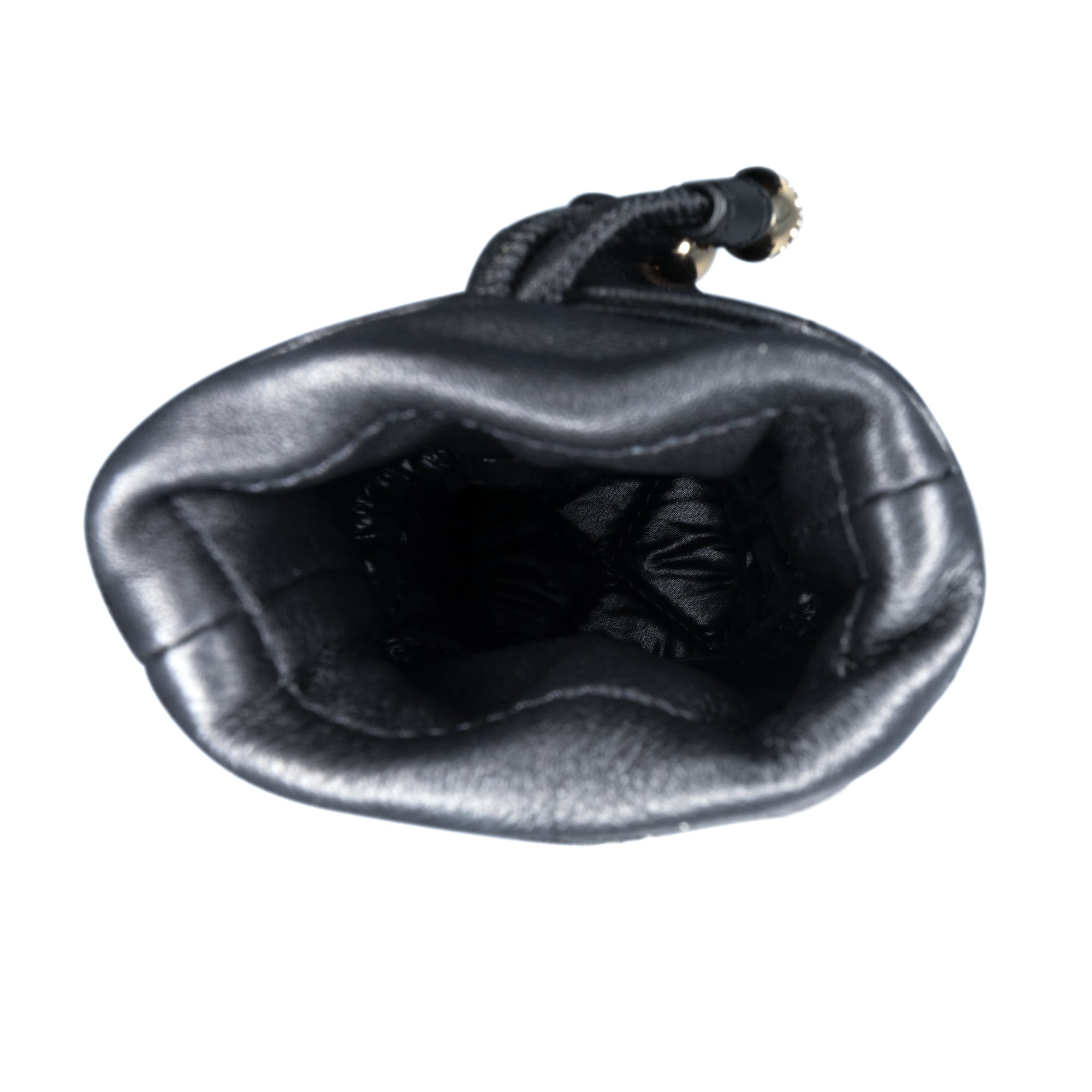 Micro Quilted Lambskin Drawstring Bucket Bag