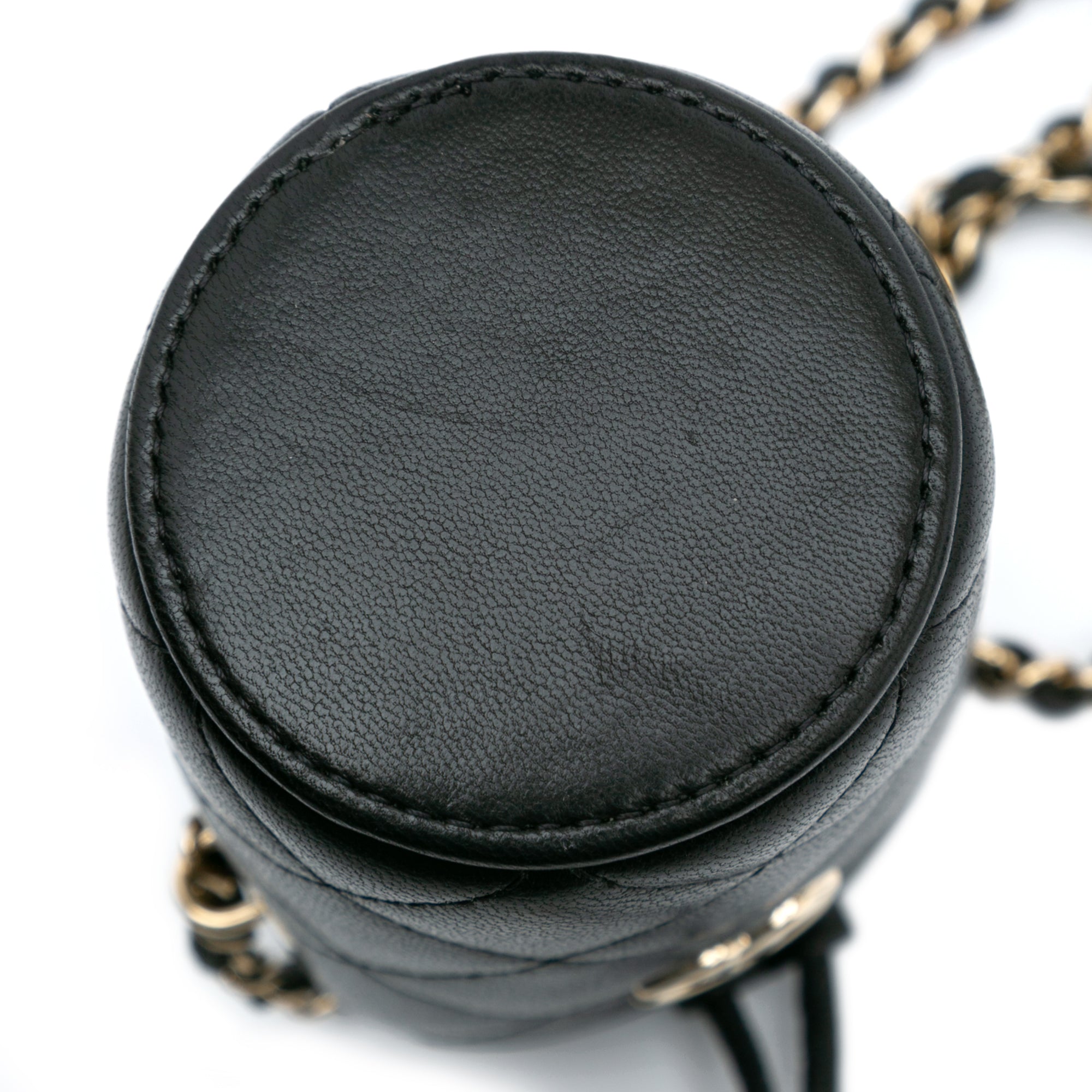 Micro Quilted Lambskin Drawstring Bucket Bag