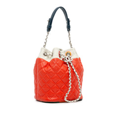 CC Quilted Lambskin Cuba Drawstring Bucket_1