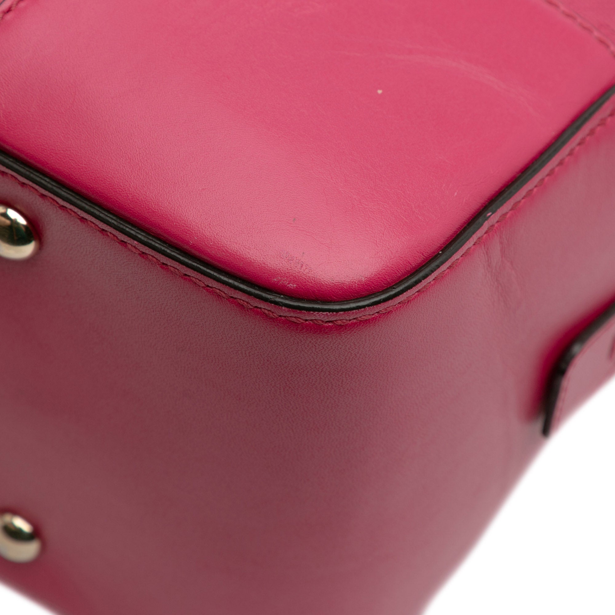 Diamante Bright Leather Satchel
