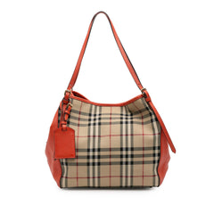 Small Haymarket Check Canvas and Leather Canterbury Tote
