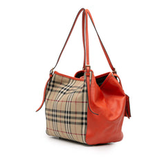 Small Haymarket Check Canvas and Leather Canterbury Tote