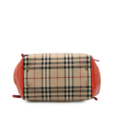 Small Haymarket Check Canvas and Leather Canterbury Tote
