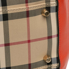 Small Haymarket Check Canvas and Leather Canterbury Tote