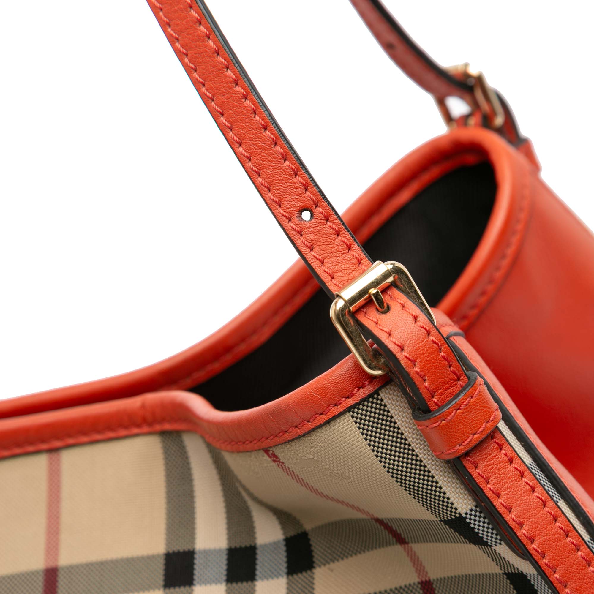 Small Haymarket Check Canvas and Leather Canterbury Tote