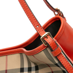 Small Haymarket Check Canvas and Leather Canterbury Tote