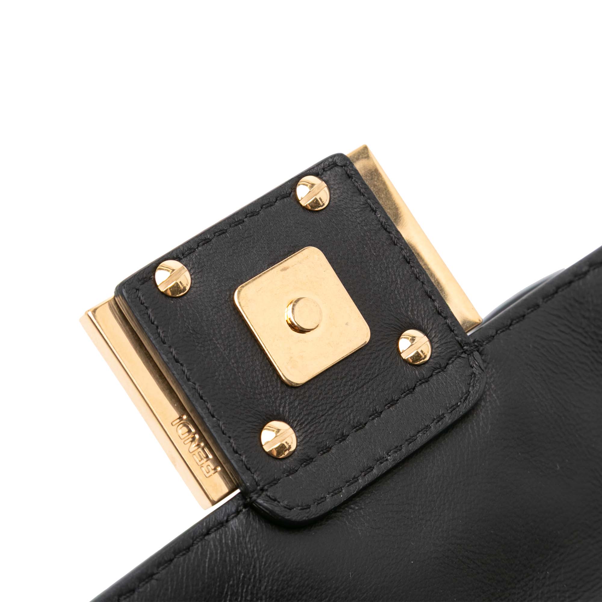 Mini Zucca Embossed Leather Baguette Satchel