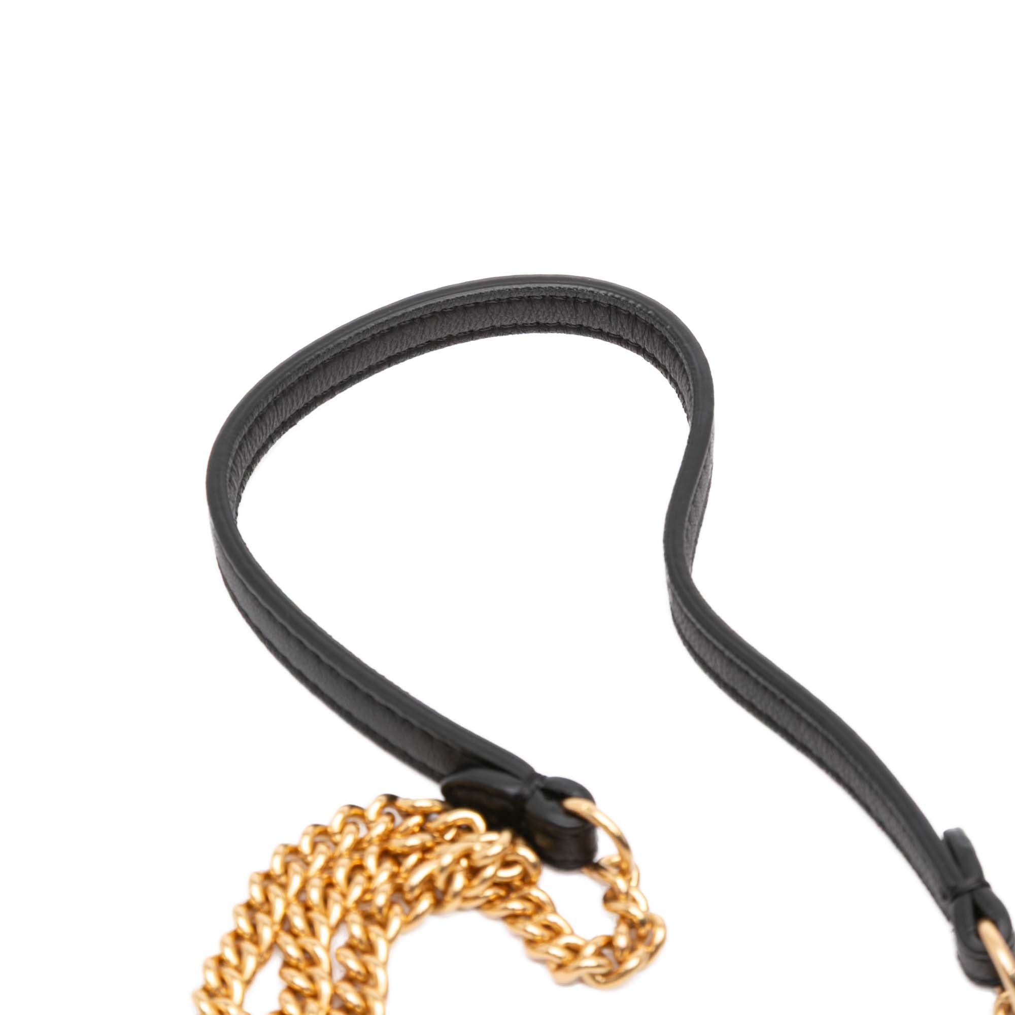 Mini Zucca Embossed Leather Baguette Satchel