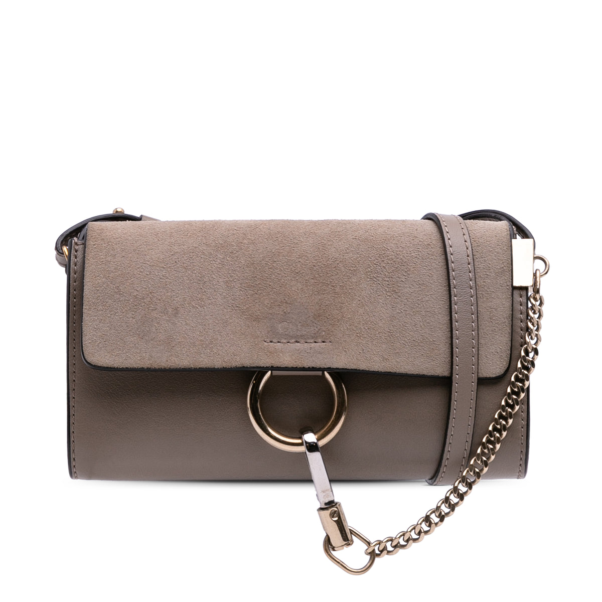 Mini Calfskin and Suede Faye Chain Crossbody